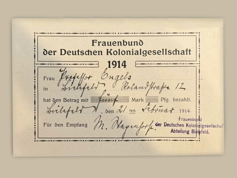 Mitgliedskarte 'Deutscher Frauenbund'